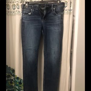Straight leg silver jeans